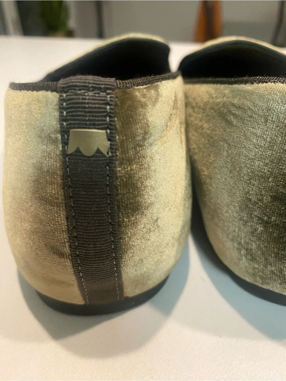 BIRDIES THE STARLING VELVET GREEN LOAFERS FLATS SMOKING SHOE SLIPPER SZ 12